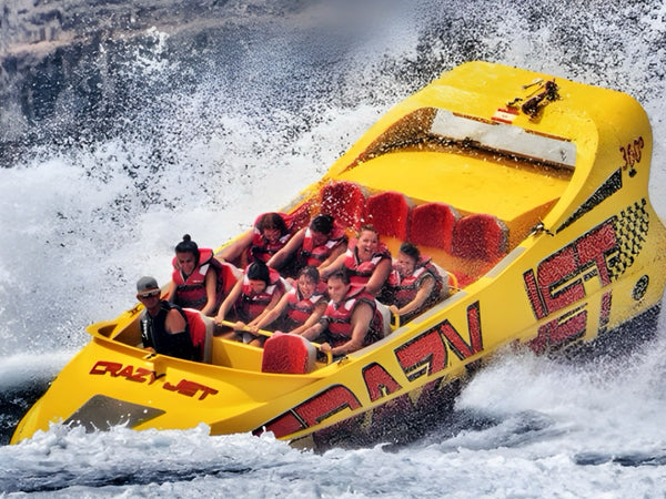 Crazy Jet Boat 35€                       (10€ reservation now + 25€ on arrival)