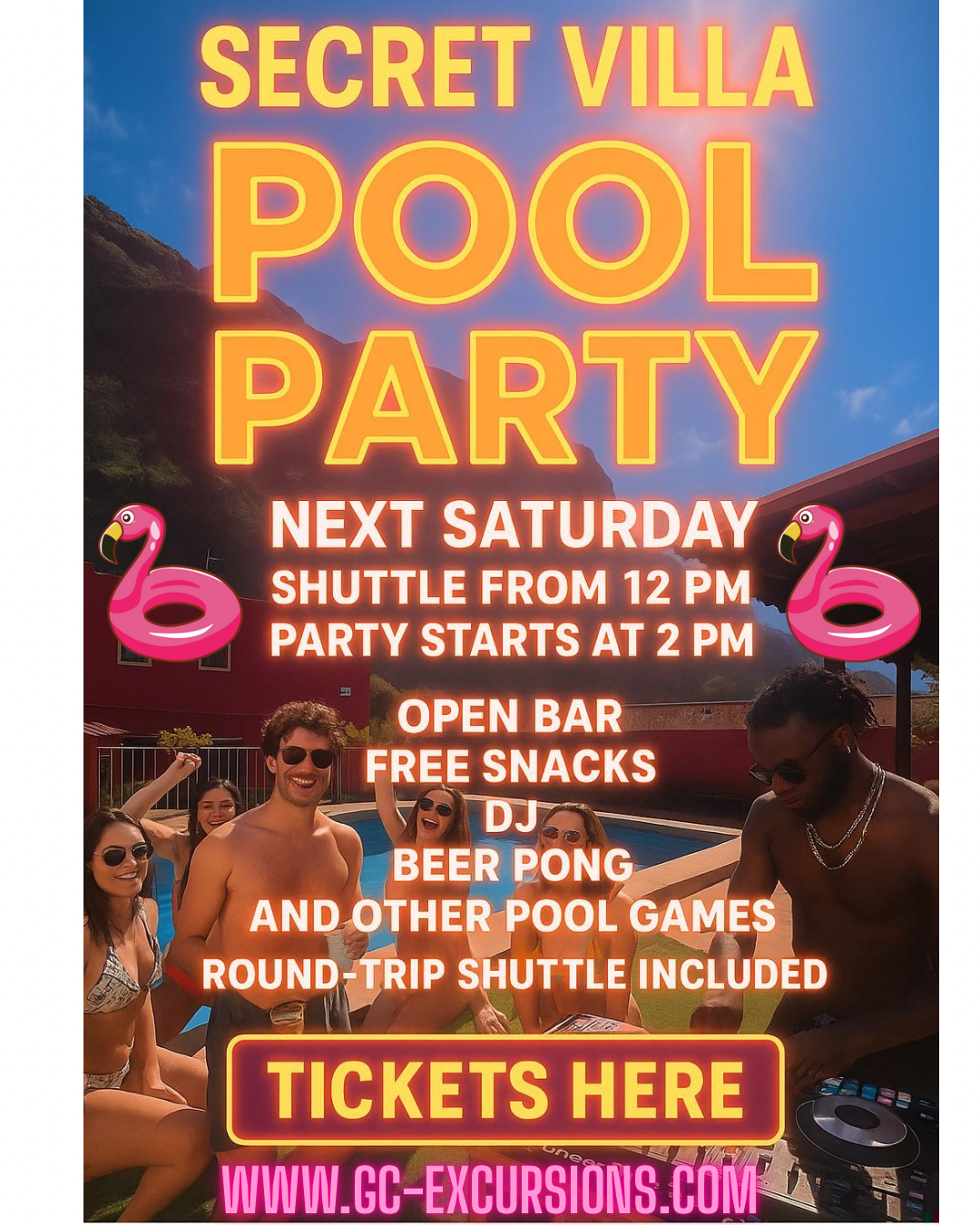 Secret villa pool PARTY!